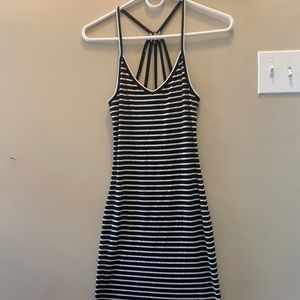 Striped rubbed mini dress. Size M.